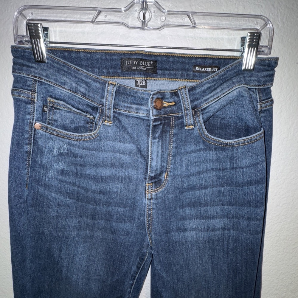 Judy Blue JB82251DK Womens Size 7/28 Relaxed Fit Dark Wash Stretch Denim Jeans - Picture 5 of 16